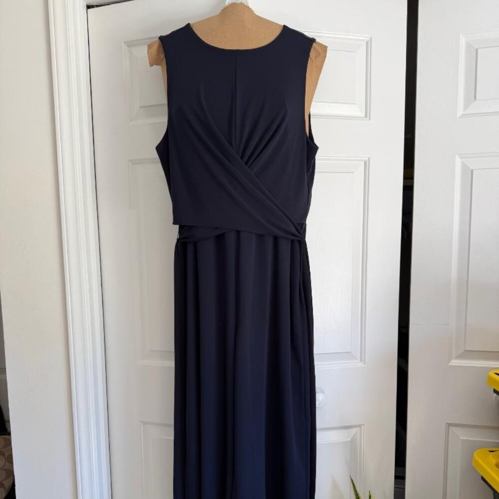 Belted Crew Neck Jumpsuit